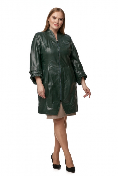 Женское кожаное пальто из натуральной кожи с воротником 8013344