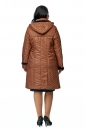 Женское пальто из текстиля с капюшоном, отделка норка 8015917-3