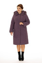 Женское пальто из текстиля с капюшоном, отделка песец 8015981-2