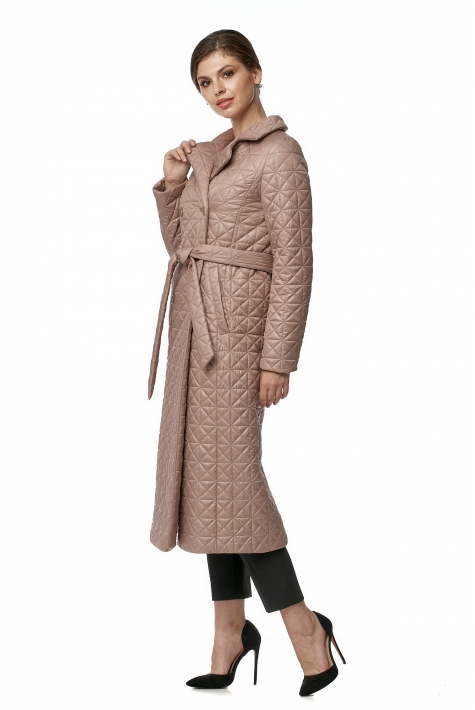 Женское пальто из текстиля с воротником 8017711