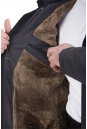 Пуховик мужской из текстиля с капюшоном, отделка искусственный мех 8023886-11