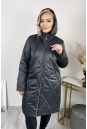 Женское пальто из текстиля с капюшоном 8024036-2